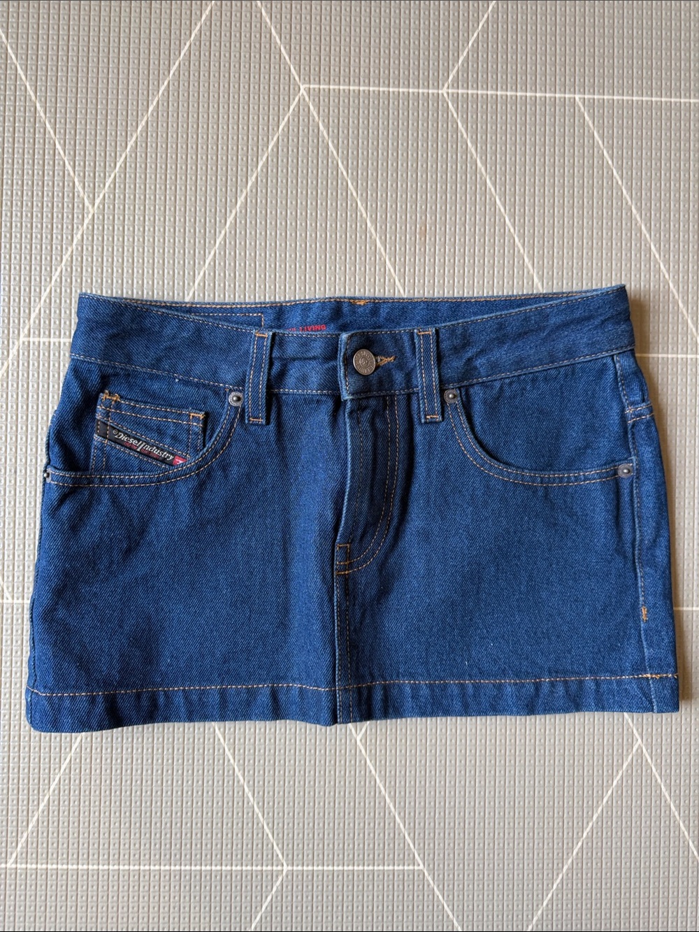 NWOT Diesel Blue Denim Mini Skirt Size 25
